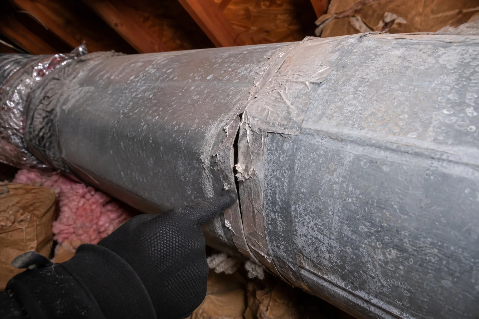 Leaky duct joint