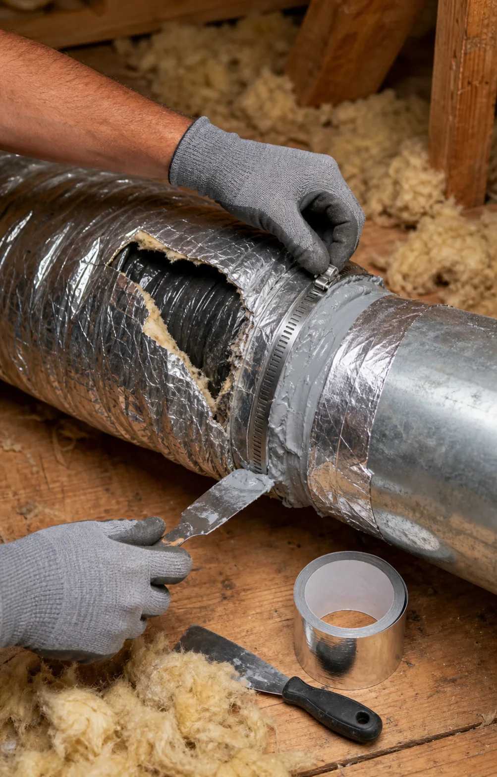 Duct leak repair