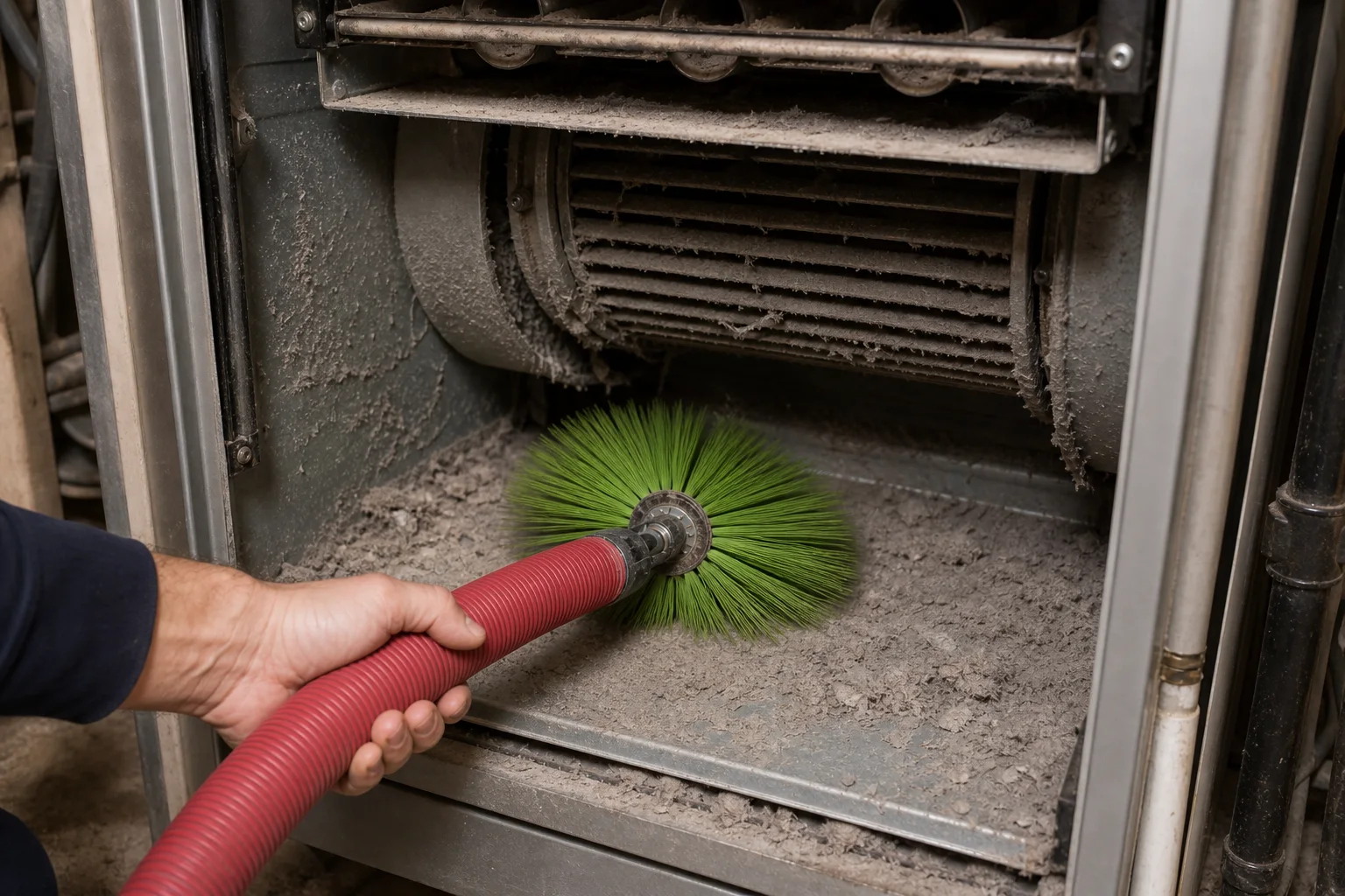 Dirty furnace blower