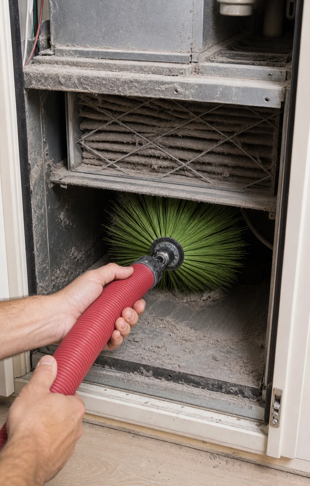 Furnace filter cleaning